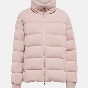 Moncler Cayeux Cashmere Wool Jacket Puffer Coat Pink M Size 2